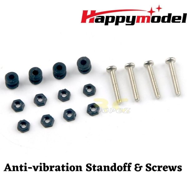 b4fb830ce92e9f709351ef4a6a72ad321605685145.jpg Happymodel Crux3 Spare Part Anti-vibration Standoff Metal Screw Set HP303