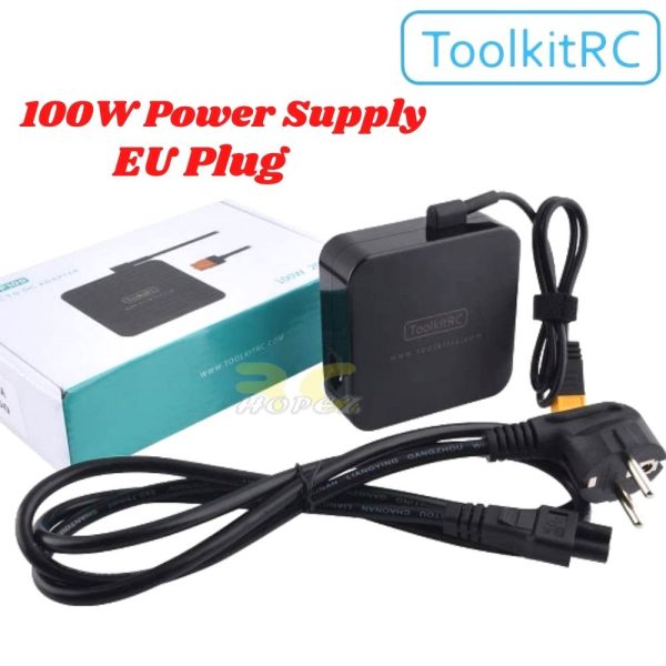 b796bcc552f4ccd0024459dfed14df1d1597642589.jpg ToolKitRC ADP100 100W 20V Power Supply XT60 Output Adapter (EU Plug) TK100W