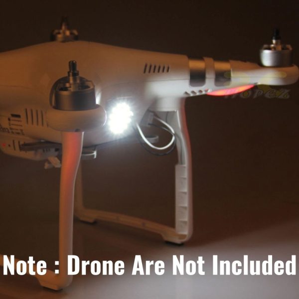 Ultra-light LED Circle Head Light Lamp Night Light Spotlight with Depressurization Module Accessory for DJI Phantom 3 DJI-LED03-W
