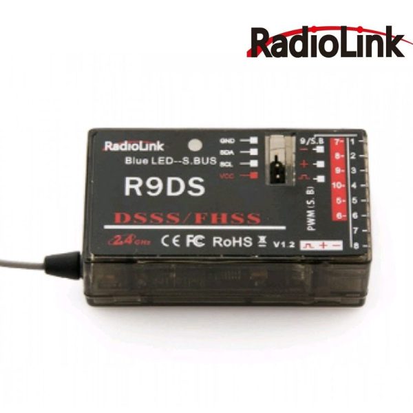 Upgraded RadioLink AT9-R9DS R9DS 2.4GHz 9CH DSSS Receiver For AT9 AT10 Transmitter R9DS
