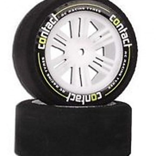 Contact RC Foam Tyres 1/10 Rear L30mm 37Sh Jap Carbon White ( 2pcs ) J13704