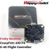 Happymodel CrazyF411 AIO F4 2-4S (25.5x25.5) FC Built-in 20A BL_S ESC & Frsky Receiver for Toothpick HP20A-FR