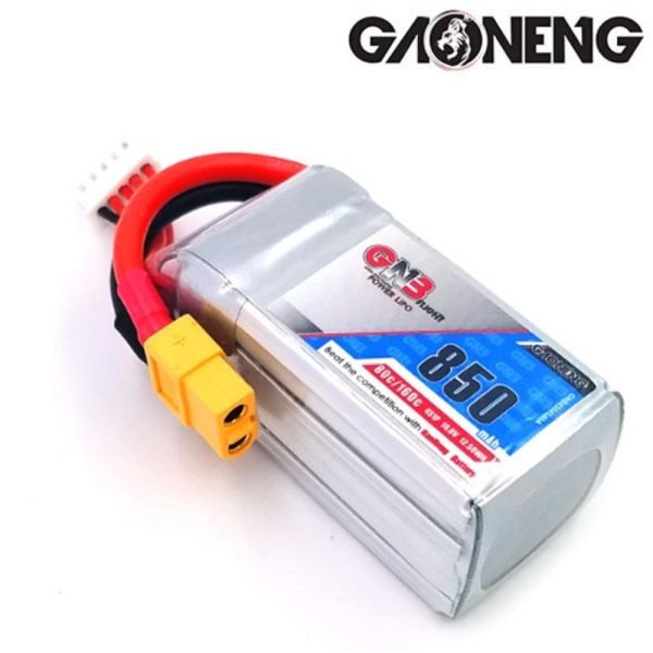 Gaoneng GNB 14.8V 850mAh 80C 4S Lipo Battery with XT60 Plug GNB850/80-4SB
