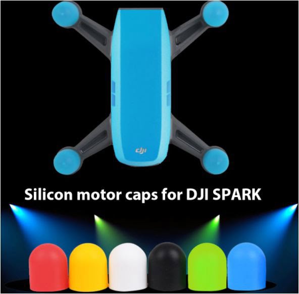 d19e3d9dde9167be968ae147067e5bd01504869435.jpg 4 Pcs Silicone Motor Cover Case Protective Cap Guard For DJI SPARK Drone XP197