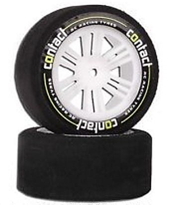 Contact RC Foam Tyres 1/10 Front L26mm 37Sh Jap Carbon White ( 2pcs ) J13703