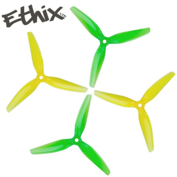 deedf374a4392a20b7326f18c49fbe4b1581244790.jpg HQProp Ethix S4 Lemon Lime 5mm Hole 3-blade Propeller (2 pairs/4pcs) HQES4