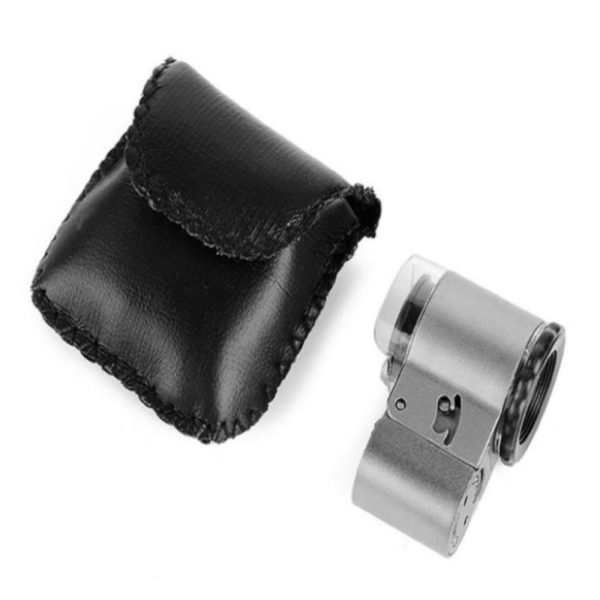 50x Handheld Mini Pocket Microscope Loupe Jeweler Magnifier with LED Light RY-50X