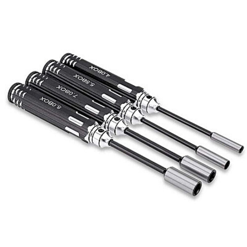 4PCS 4.0mm 5.5mm 7.0mm 8.0mm Hex Socket Nut Driver Set for RC Cars / Airplanes Tools Kits YZ025