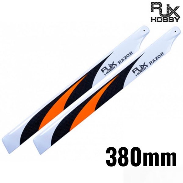 RJX RAZOR Orange 380mm Premium CF Blades FBL Version R380O