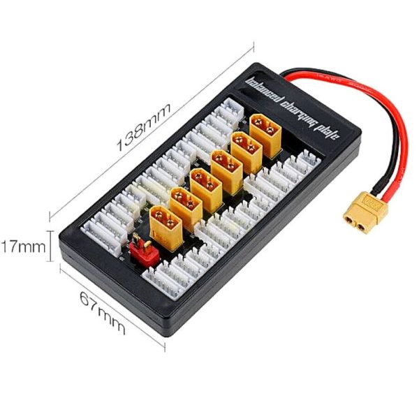 e533d92a49f47a67bee5bb129d7d55d91606115851.jpg 2-6S LiPo XT60 Plug Parallel Charging Board With XT60 Input for ISDT / ToolkitRC HS-XT60