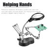 e5a47f0a67c53a214b6114d20410fd3f1591870429.jpg 2 LED Light Magnifier Desk Lamp Repair Clamp Desktop Magnifying Glasses with Alligator Clip 16126-A