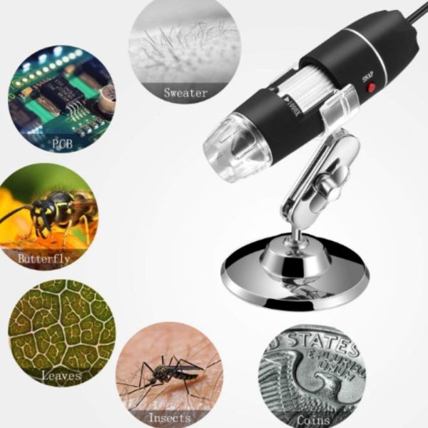 2MP 1000X 8 LED USB 2.0 Digital Microscope Endoscope Zoom Camera Magnifier+Stand TY-1000
