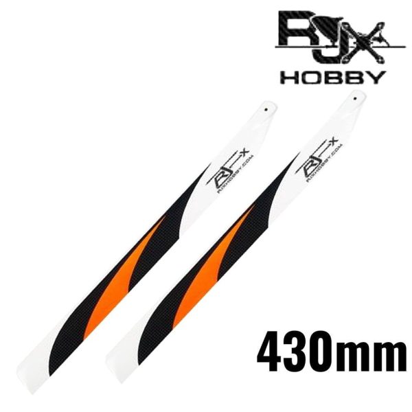RJX Orange 430mm Premium CF Blades-FBL Version R430O
