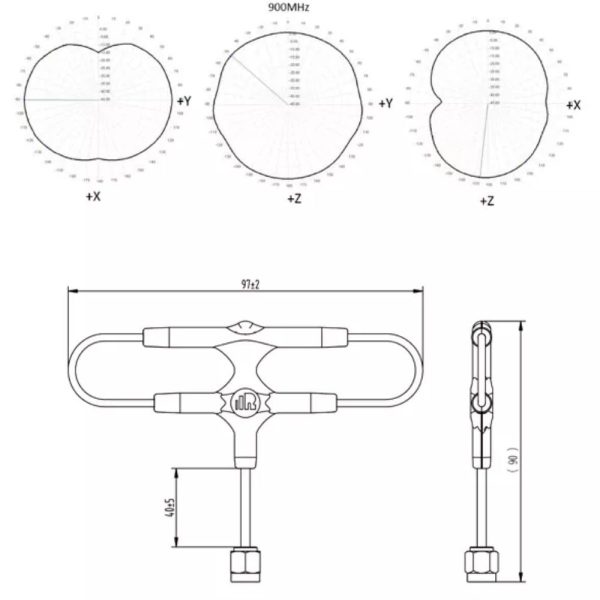 FrSky 900MHz Super 8 Antenna for R9M / R9M Lite Module FCC Version GZ901