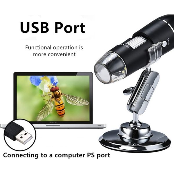 2MP 1000X 8 LED USB 2.0 Digital Microscope Endoscope Zoom Camera Magnifier+Stand TY1010