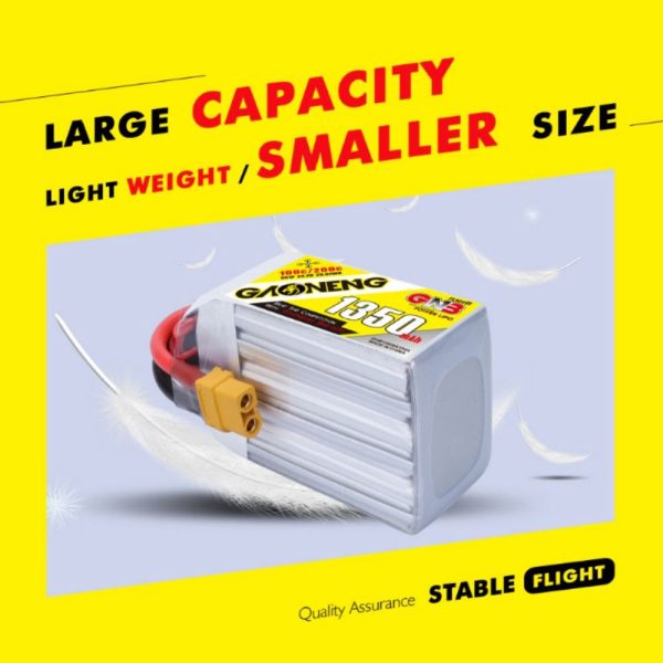 f40de98fcc4192ff941f6d3addc645e31578033721.jpg Gaoneng GNB 22.2v 1350mah 100c 6s Lipo Battery with XT60 Plug (2020 series) GNB1350/100-6S