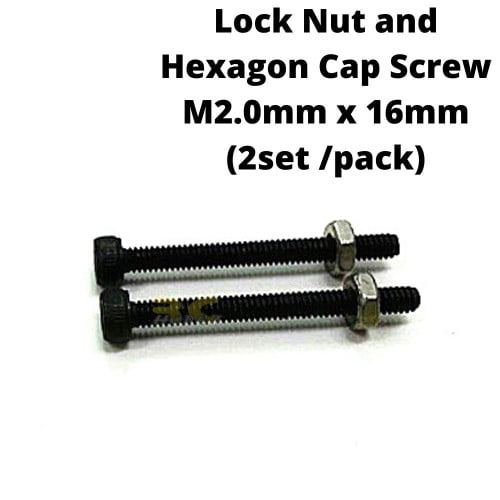 a848576cfcf903ca260fdca61b6d30be.jpeg Lock Nut and Hexagon Cap Screw M2.0mm x 16mm (2set /pkt) CM2016-N