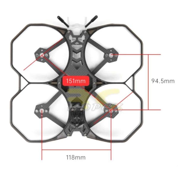 bef69a34873d58a7866b217e130d51bc.jpeg iFlight Protek35 V1.2 3.5 Inch 151mm CineWhoop HD Frame Kit 12x12mm Hole (Compatible DJI Air Unit) Protek-35F