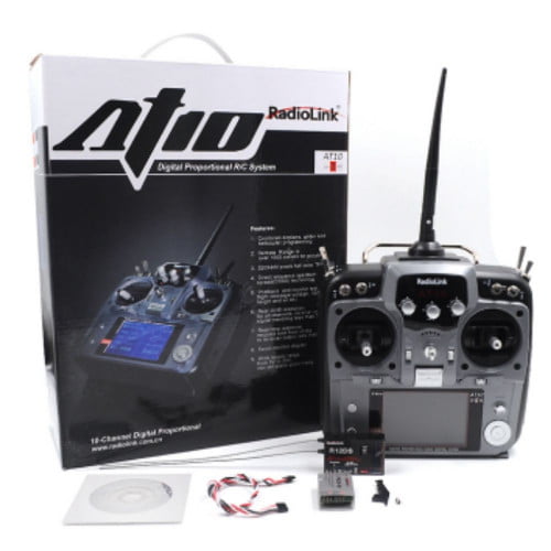 Radiolink AT10II (Silver) 2.4G 12CH Transmitter With R12DS DSSS&FHSS Receiver