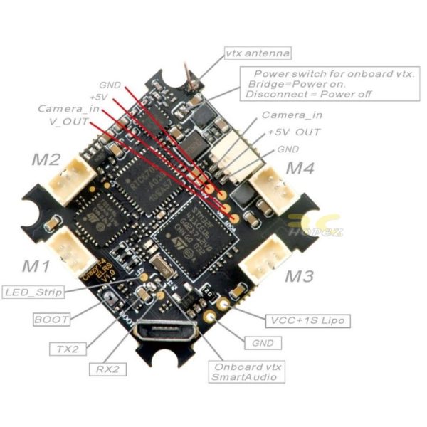 05f45c6d2c1d245d7a05d72cae765d5c.jpeg Happymodel CrazyF4 ELRS AIO 5in1 Flight Controller built-in 900MHz ELRS RX HP0023-ELRS