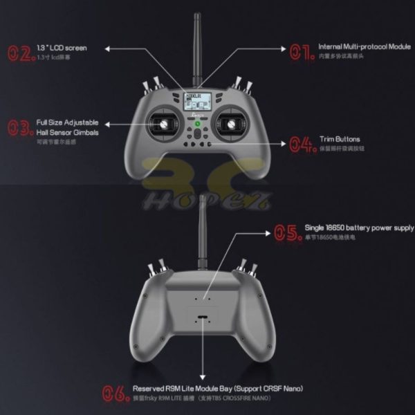 Jumper T-Lite 16CH Hall Sensor Gimbals JP4IN1 Multi-Protocol RF System OpenTX Transmitter Jumper-T-Lite