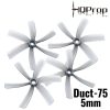 HQProp Cinewhoop Duct-75MMX6 Grey 5MM Hole 6-blade Propeller (2 pairs/4pcs) HQD75