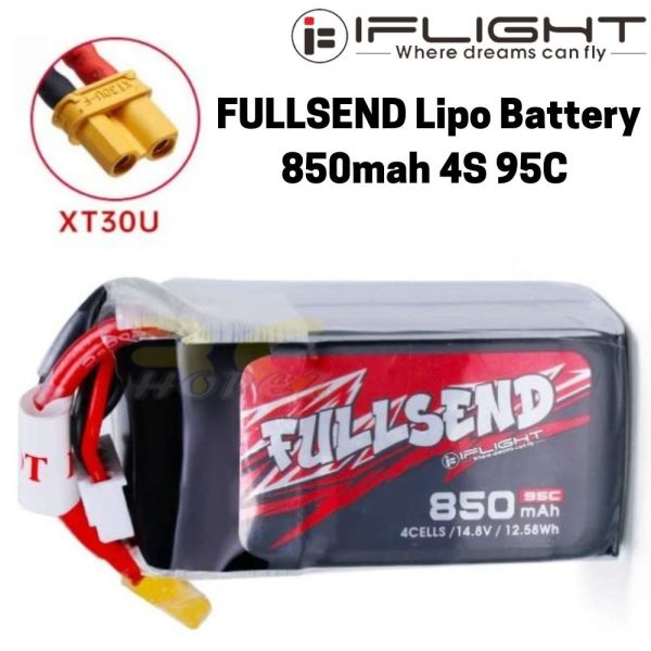 3fe66a481e6caf3893221947d48f7ac0.jpeg iFlight FULLSEND 850mAh 95C 4S 14.8V Lipo Battery XT30 Connector MX850/95-4S