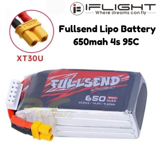 991e0f05886a74108e9fcea7af235f0e.jpeg iFlight Fullsend 650mah 95C 4S 14.8V Lipo Battery XT30 Connector MX650/95-4S