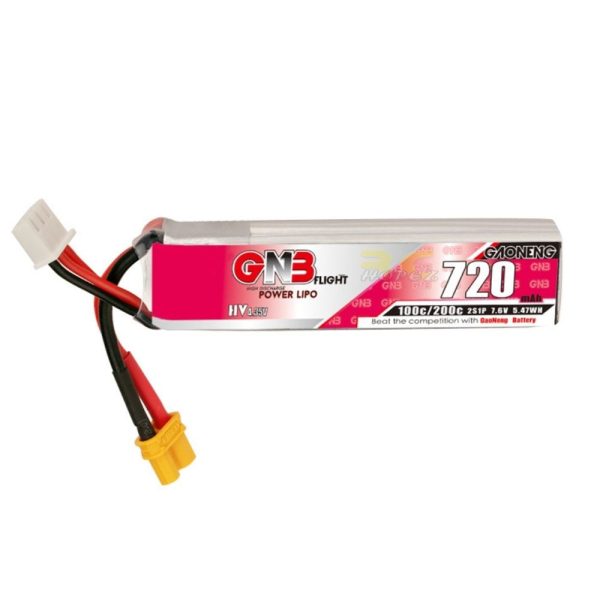 15da7488ff831e876aecc4cdc79d1edd.jpeg Gaoneng GNB 7.6HV 720mAh 100C 2S Lipo Battery with XT30 Plug GNB720/100-2S