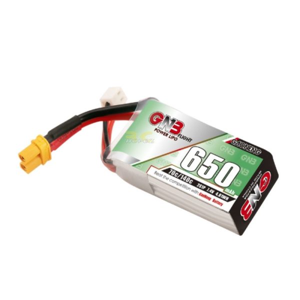 Gaoneng GNB 650mAh 2S 7.4V 70C Lipo Battery with XT30 Plug GNB650/70-2S