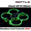 Reptile CLOUD-149 V2 133mm 3inch CineWhoop Carbon Fiber Frame Kit (Green) C159V2GR-KIT