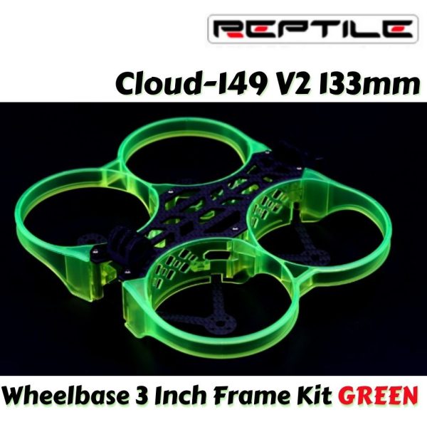 Reptile CLOUD-149 V2 133mm 3inch CineWhoop Carbon Fiber Frame Kit (Green) C159V2GR-KIT