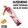 bef898d120ac6f41078662bdc239613d.jpeg Gaoneng GNB 15.2HV 720mAh 100C 4S Lipo Battery with XT30 Plug GNB720/100-4S