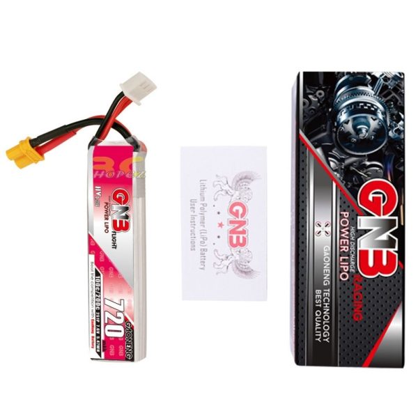 fcc12a4d1b7e70060d0b5d224b87070b.jpeg Gaoneng GNB 7.6HV 720mAh 100C 2S Lipo Battery with XT30 Plug GNB720/100-2S
