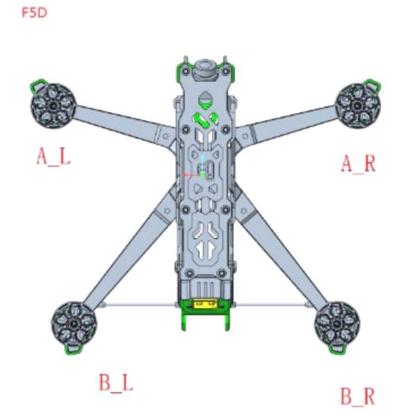 b2030f27bf8d2798fcb7beb837aba90e.jpeg 1pc iFlight Nazgul Evoque F5D Frame Kit Spare Part 6mm Front Arm MXF5D-Front