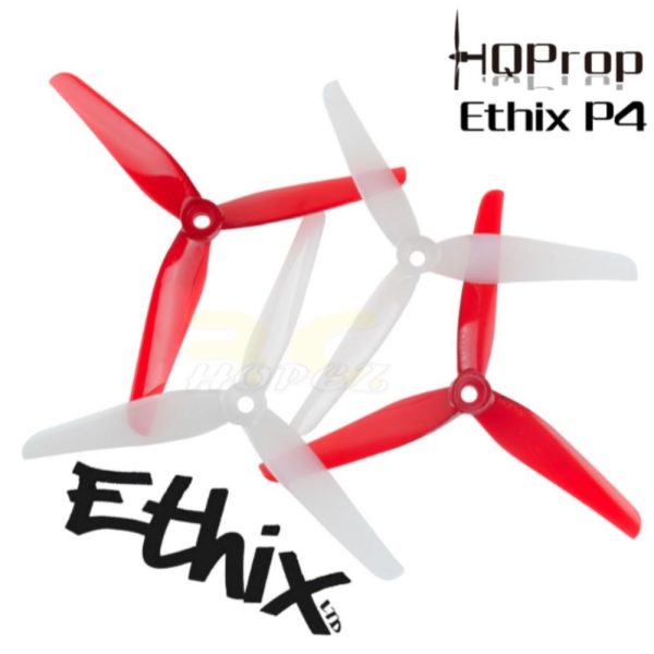 HQProp Ethix P4 5.1x4 3-Blade 5mm Hole Candy Cane Poly Carbonate Propeller (2pairs/4pcs) HQPE4