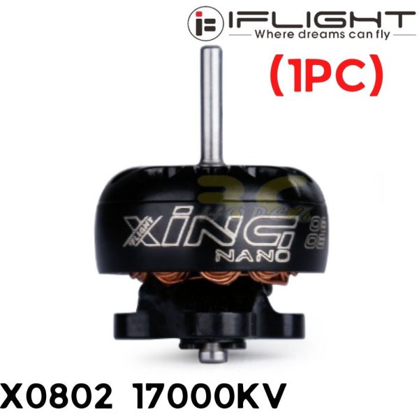 iFlight XING 0802 17000KV 1-2S NextGen Brushless Motor with 30mm Wire Plug for FPV Racing Drone X0802-17