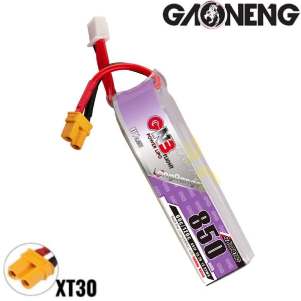 3c2cd0a4b3936c217d3dd219d10b957f.jpeg Gaoneng GNB 15.2HV 850mAh 60C 4S Lipo Battery with XT30 Plug GNB850/60-4S