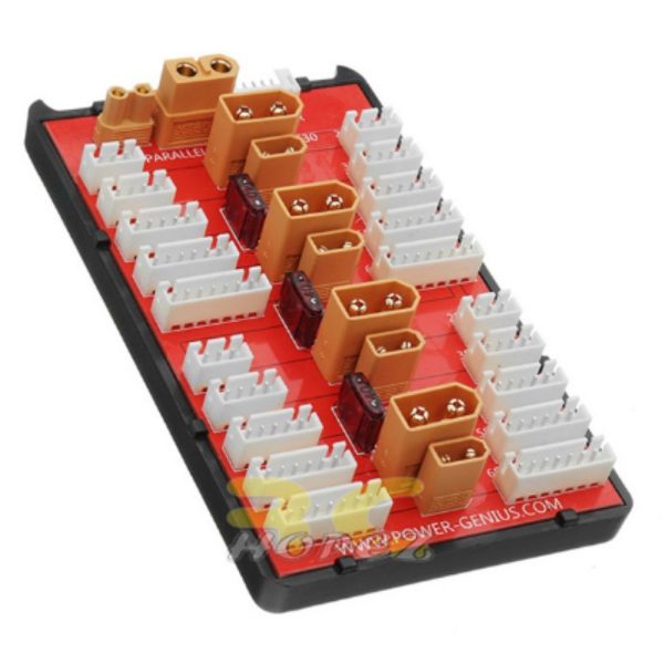2 in 1 PG Parallel Charging Board XT30 XT60 Plug Supports 4 Packs 2-6S Lipo Battery WEM-35A-Dean