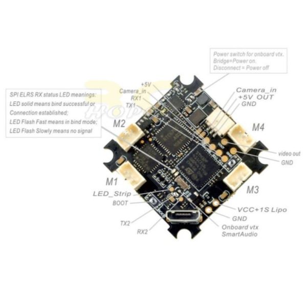 726266e33794a246ab6ac761ab3f25be.jpeg Happymodel ELRS F4 2G4 V3.3 AIO 5in1 Flight controller built-in SPI 2.4GHz ELRS RX HPF4-2G4