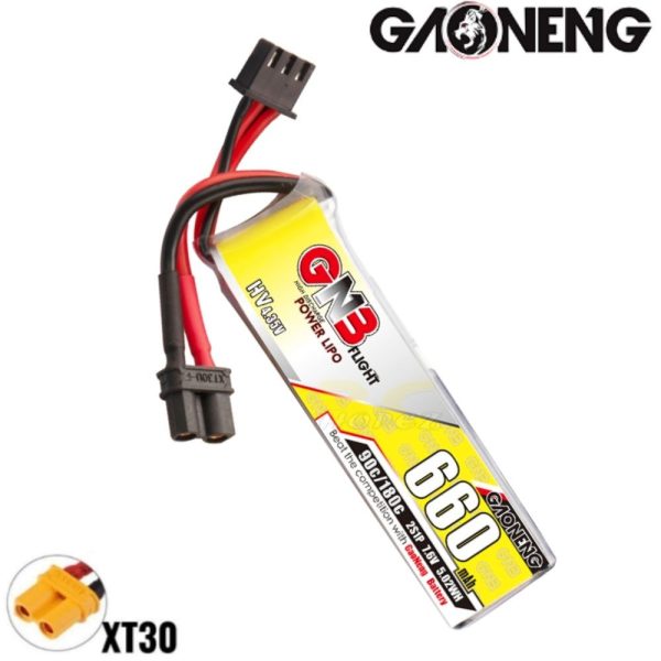 b5054877c9dc1945c318f94b913542bd.jpeg Gaoneng GNB 7.6HV 660mAh 90C 2S Lipo Battery with XT30 Plug GNB660/90-2S