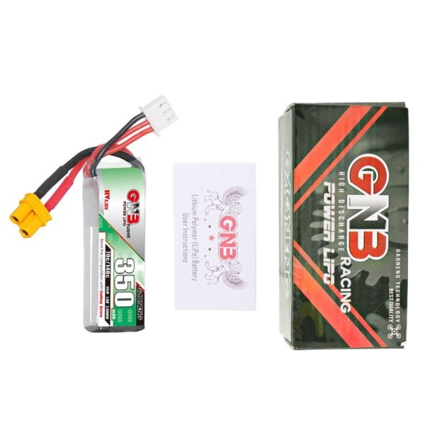 Gaoneng GNB 7.6HV 350mAh 70C 2S Lipo Battery with XT30/PH2.0 Plug (Optional) GNB350/70-2SXH
