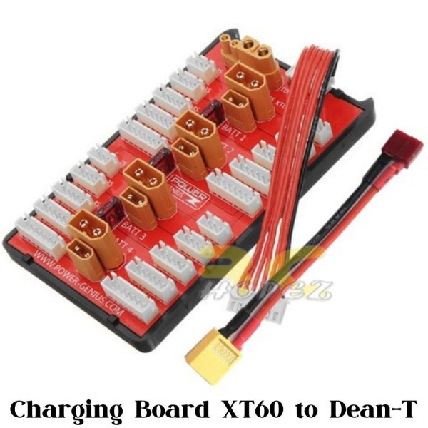 2 in 1 PG Parallel Charging Board XT30 XT60 Plug Supports 4 Packs 2-6S Lipo Battery WEM-35A-Dean