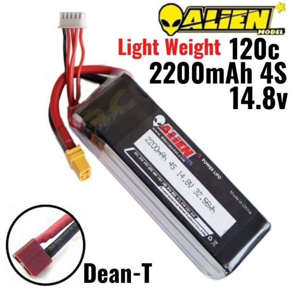 eadb88cf0b5a04e76d724e9c61301cb2.jpeg Alienmodel 4S 14.8V 2200mAh 120C Lipo Battery with Dean T Plug AL2200/120-4SD