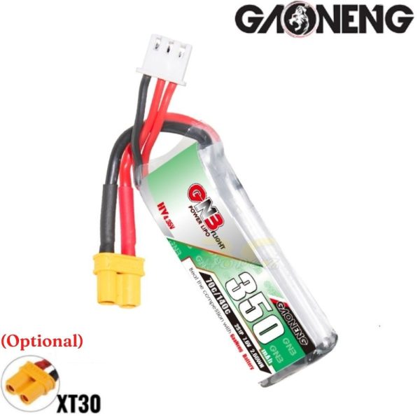 Gaoneng GNB 7.6HV 350mAh 70C 2S Lipo Battery with XT30/PH2.0 Plug (Optional) GNB350/70-2SXH