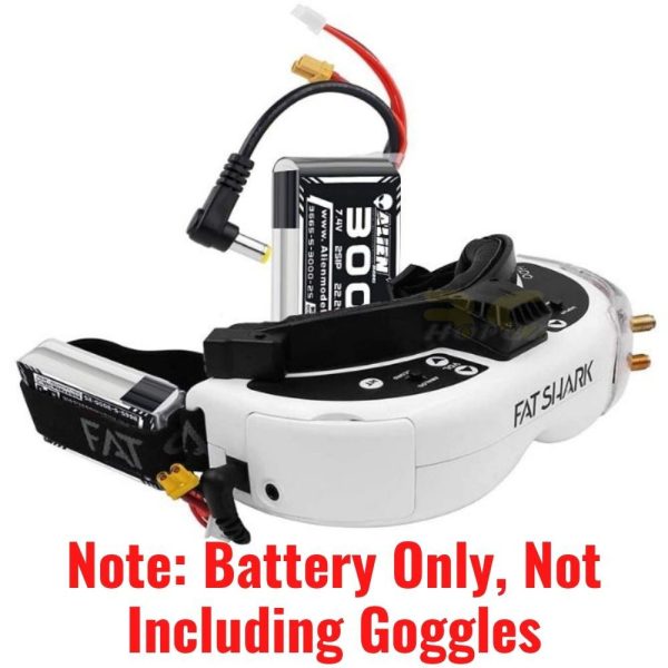 269961b86c2eabe7bc56947ed3d2faca.jpeg Alienmodel 2S 7.4V 3000mAh 5C Lipo Battery DC5.5 & XT30/XT60 Plug (Optional) For Goggles FatShark / DJI / Skyzone AL3000/5-2S