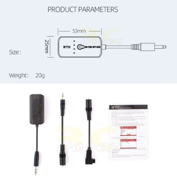 RadioMaster WT01 Wireless Trainer Adapter Support USB-C Charging 4CH Servo Compatible for RC Radios Transmitter TX-WT01
