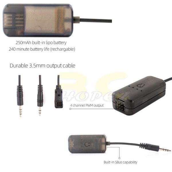 RadioMaster WT01 Wireless Trainer Adapter Support USB-C Charging 4CH Servo Compatible for RC Radios Transmitter TX-WT01