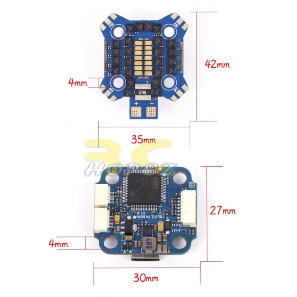 iFlight 20x20mm BLITZ Mini F4 Flight Controller E55S 55A 2-6S 4in1 DShot150/300/600/MultiShot/OneShot ESC MX1439