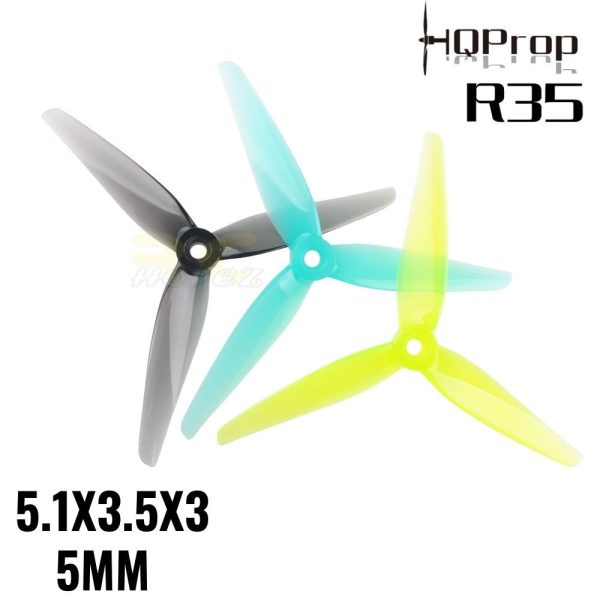48fa94322008832fc3ec2951d41e1b4d.jpeg HQProp R35 5.1X3.5X3 Light Grey 5mm Hole 3-Blades propeller (2pairs/4pcs) HQR35